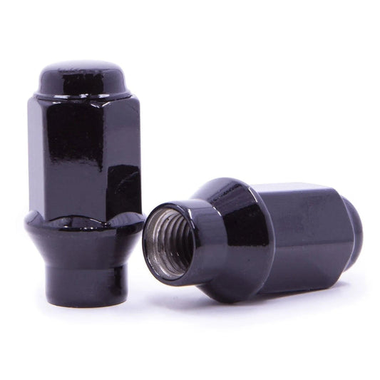 5 ET Style Bulge Acorn Lug Nuts 14x1.5 Black Extended Thread