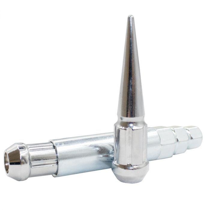 Spline Drive Spike Bulge Acorn Lug Nut Chrome 7/16-20 3,3" de long 