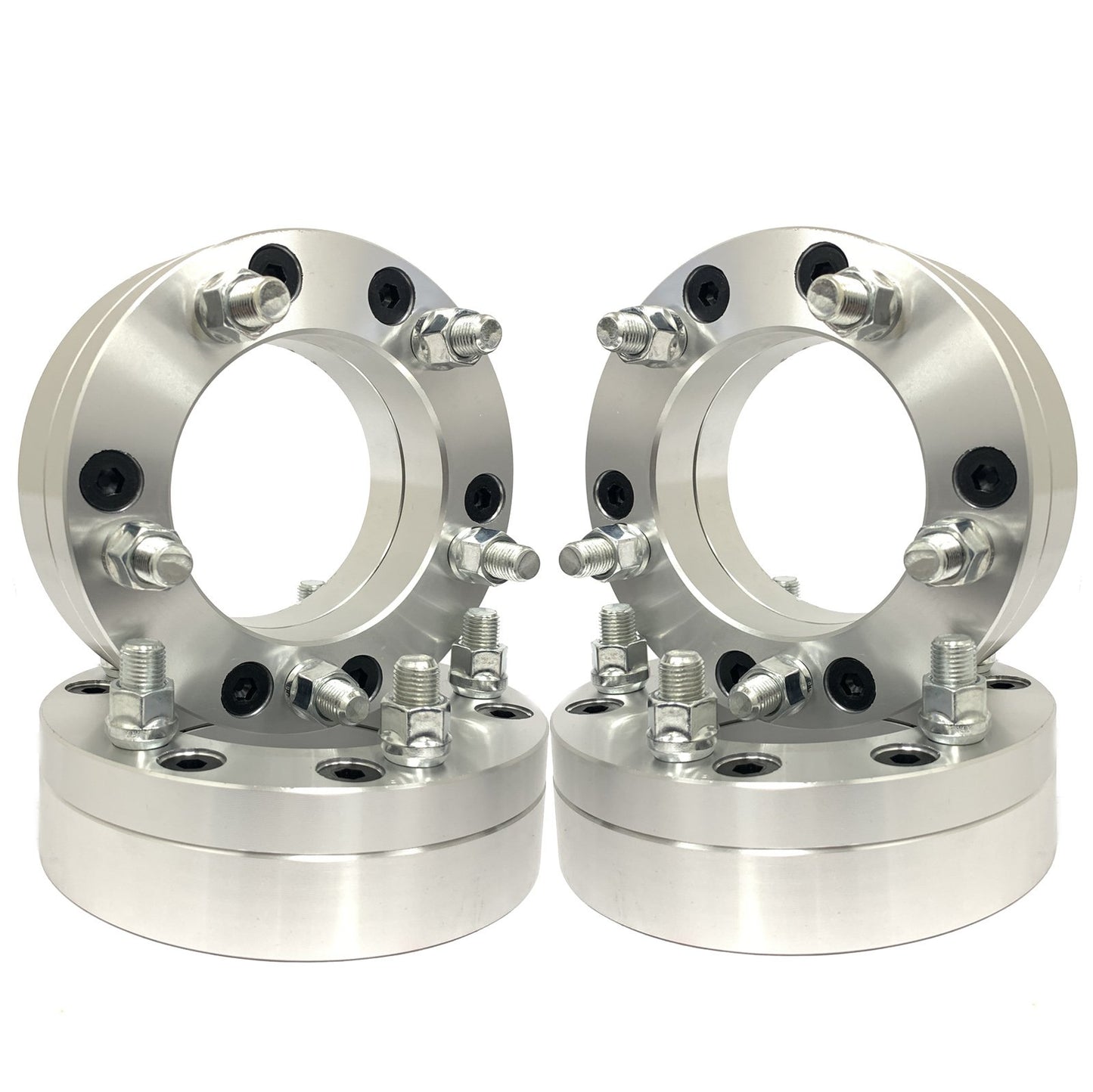 4 ADAPTADORES DE RUEDAS 6X5.5 A 5X5 | UTILICE RUEDAS DE 5 LUG EN CAMIONES DE 6 LUG DE 2" DE GROSOR 14X1.5 (6x139.7 A 5X127) 