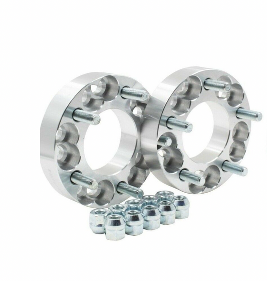 5X5 Or 5X4.75 To 5X5 Universal Wheel Spacers Adapters 1.25 Inch thick 1/2X20 studs 2pc