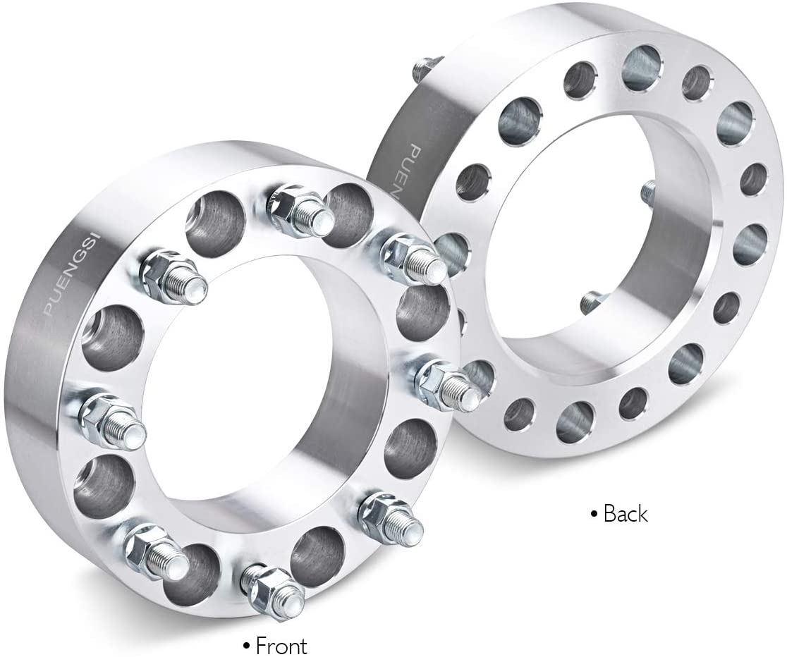 Pair Of 1.5" Wheel Spacers For Chevrolet Silverado / GMC Sierra 2500/3500 HD - 8x180 Bolt Pattern, 14x1.5 Studs