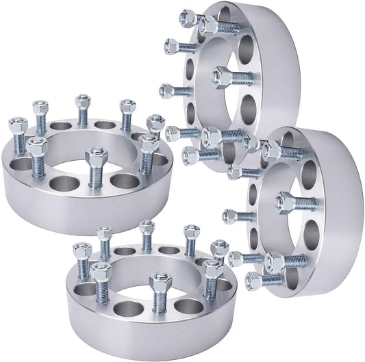 8x180 To 8x6.5 Wheel Adapters Spacers 1.5 Inch Thick 14X1.5 Studs 8X180 To 8X165.1 Allows Older Chevy GMC Wheels Rims On Newer Chevy GMC 8 Lug Trucks