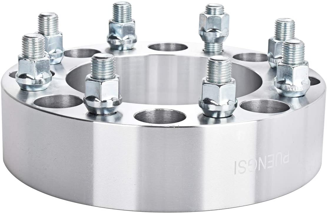 2 Wheel Spacers Adapters | 8X170 | 2" Inch Or 50mm Thick 8 Lug | 14X1.5 Studs Ford Super Duty