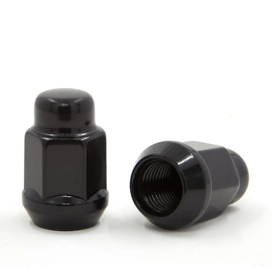 Bulge Acorn Lug Nuts 12x1.25 Black 3/4" Hex