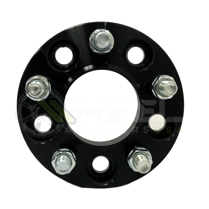 5x4.5 Black Hub Centric Wheel Spacers 1/2"-20 Studs For Jeep & Dodge Vehicles (5x114.3)