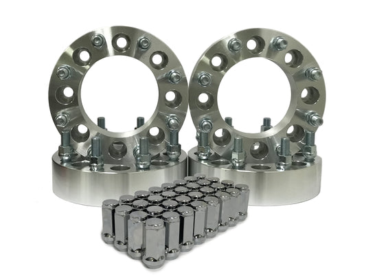 4 X Wheel Spacers Adapters | 8X6.5 To 8 X 6.5 | 2" | 9/16 Studs +32 Free Lugnuts