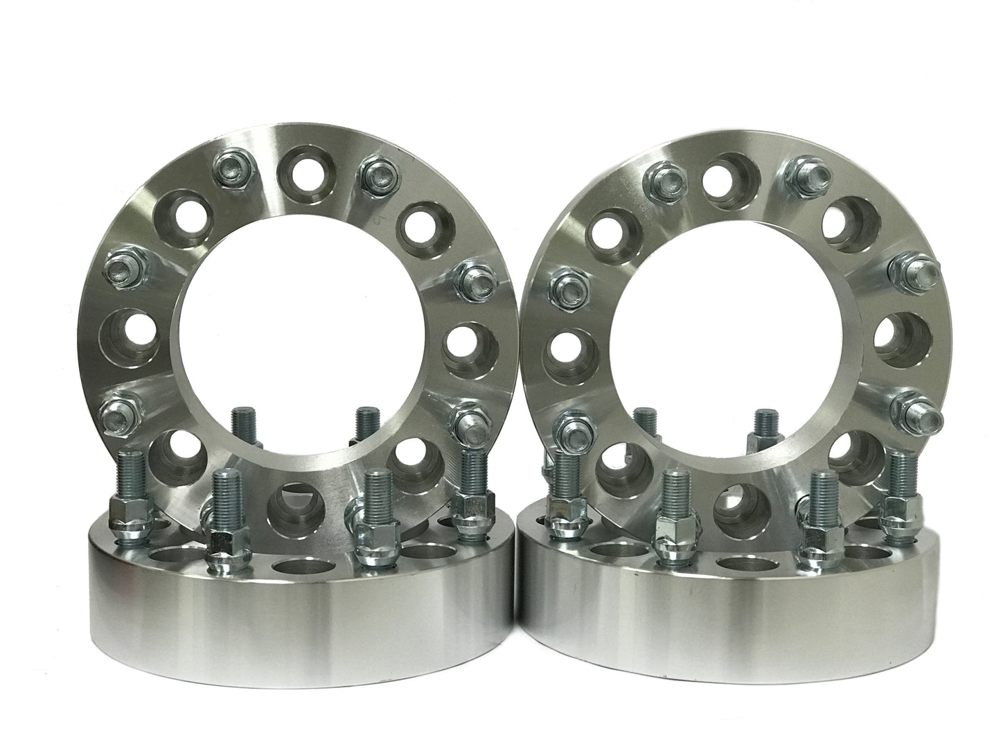 8x6.5 To 8x170 Wheel Adapters Spacers 2 Inch or 50mm Thick 14X1.5 Studs | 8x165.1 To 8x170 Allows Ford F-250 F-350 Super Duty Wheels Rims On Chevy GMC 8 Lug Trucks