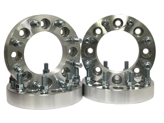 8x180 To 8x6.5 Wheel Adapters Spacers 2 Inch Thick 14X1.5 Studs 8X180 To 8X165.1 Allows Older Chevy GMC Wheels Rims On Newer Chevy GMC 8 Lug Trucks