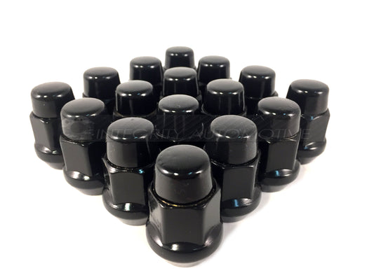 20 BLACK Lug Nuts Set | 12X1.5 | CLOSED END BULGE ACORN | 5X4.5 | 5X114.3