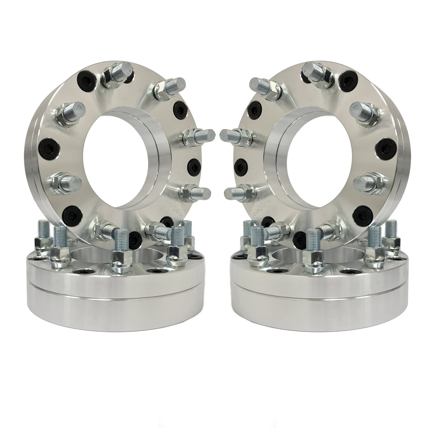 4 WHEEL ADAPTERS 6X5.5 TO 8X170 | USE 8 LUG WHEELS ON 6 LUG TRUCK | 2" INCH THICK | 14x1.5