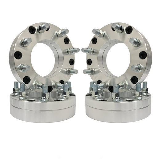 6X5.5 To 8X6.5 Wheel Adapter Spacers Use 8 Lug Chevy GMC Wheels On 6 Lug Chevy Toyota Trucks  2" Inch Thick 14x1.5 Studs