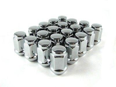 20 X Bulge Acorn Lug Nuts | Fits Most Jeep | 1/2 Inch | High Polish Chrome | Usa - Wheel Adapters USA