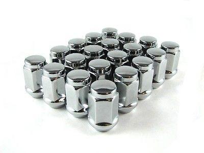 25 X Bulge Acorn Lug Nuts | Fits Most Jeep | 1/2 Inch | High Polish Chrome | Usa - Wheel Adapters USA