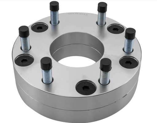 Adaptador de rueda: convierte 5 lengüetas de 5 x 5,5 a 6 lengüetas de 6 x 5,5 - pernos de 1/2-20 de 2" de grosor, cubo de 87 mm 