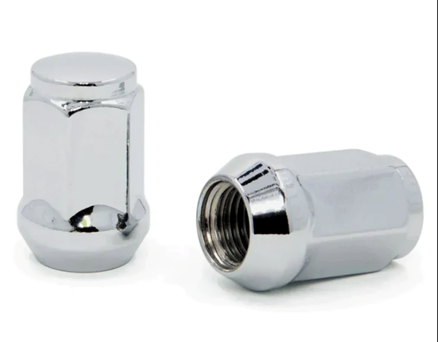 Bulge Acorn Lug Nuts 1/2-20 Chrome 3/4" Hex