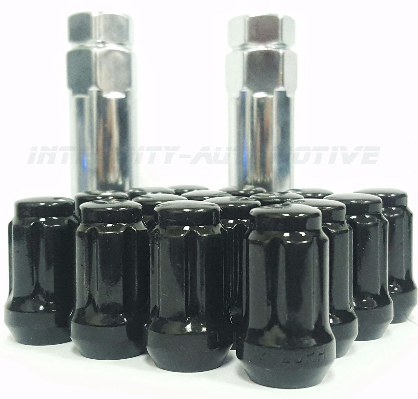 20 Black Spline Tuner Racing Lug Nuts 12x1.25 Fits All Nissan / Infiniti Cars 350z, 370z, 240sx, GTR, G35, G37 etc...