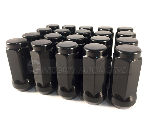 32 Black Bulge Acorn Lug Nuts 9/16 | Fits 8 Lug Dodge Ram Aftermarket 8X6.5 Wheels