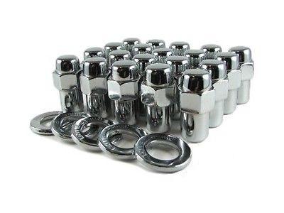 20PC 7/16-20 CHROME MAG WHEEL LUG NUTS .75" SHANK CHEVY CORVETTE CAMARO CHEVELLE - Wheel Adapters USA